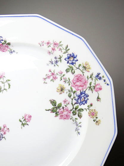 Set von 4 Vintage Teller von Bernardaud für B und C° florales Dekor