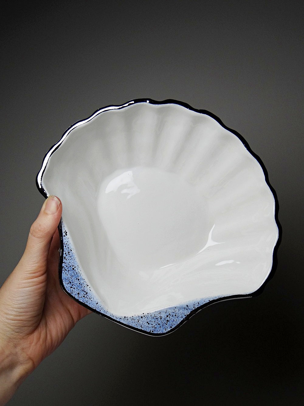 Vintage Servieraccessoire Schalenteller von Christian Dior blau silber weiß