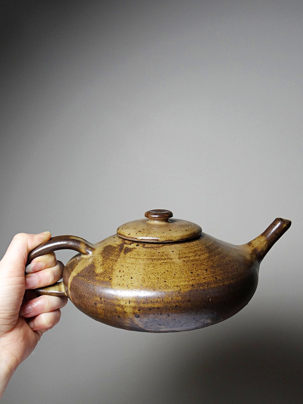 Vintage Teekanne von Pichon braun haselnuss dunklere Nuancen