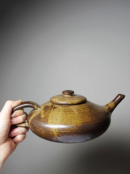 Vintage Teekanne von Pichon braun haselnuss dunklere Nuancen