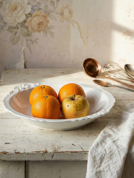 Vintage Servierplatte Porzellan Limoges Weiß