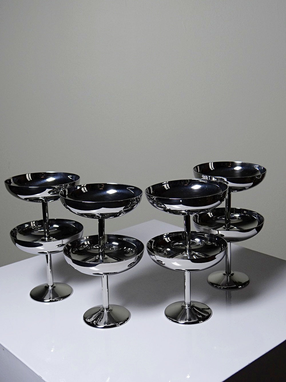 Set von 8 Vintage Dessertschale auf Fuß im Stil von Guy Degrenne