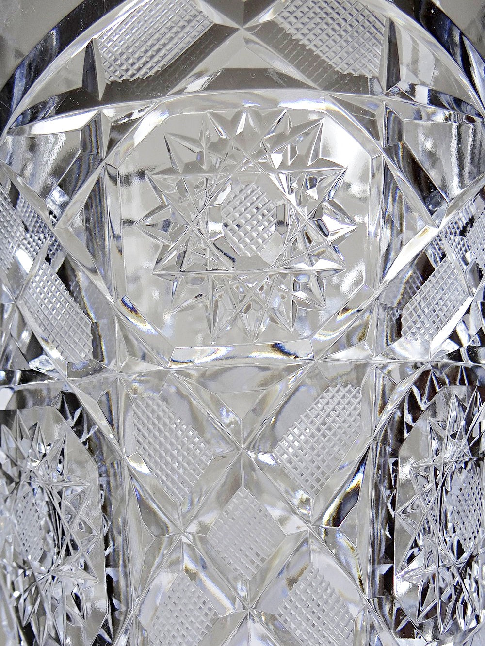 Vintage Vase aus Kristall, Böhmen Tschechoslowakei, durchsichtig