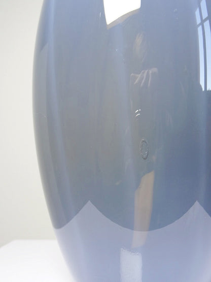 Vintage Vase Poire von Fratelli Toso für Fratelli Toso Rauchglas Opalin blau transparent