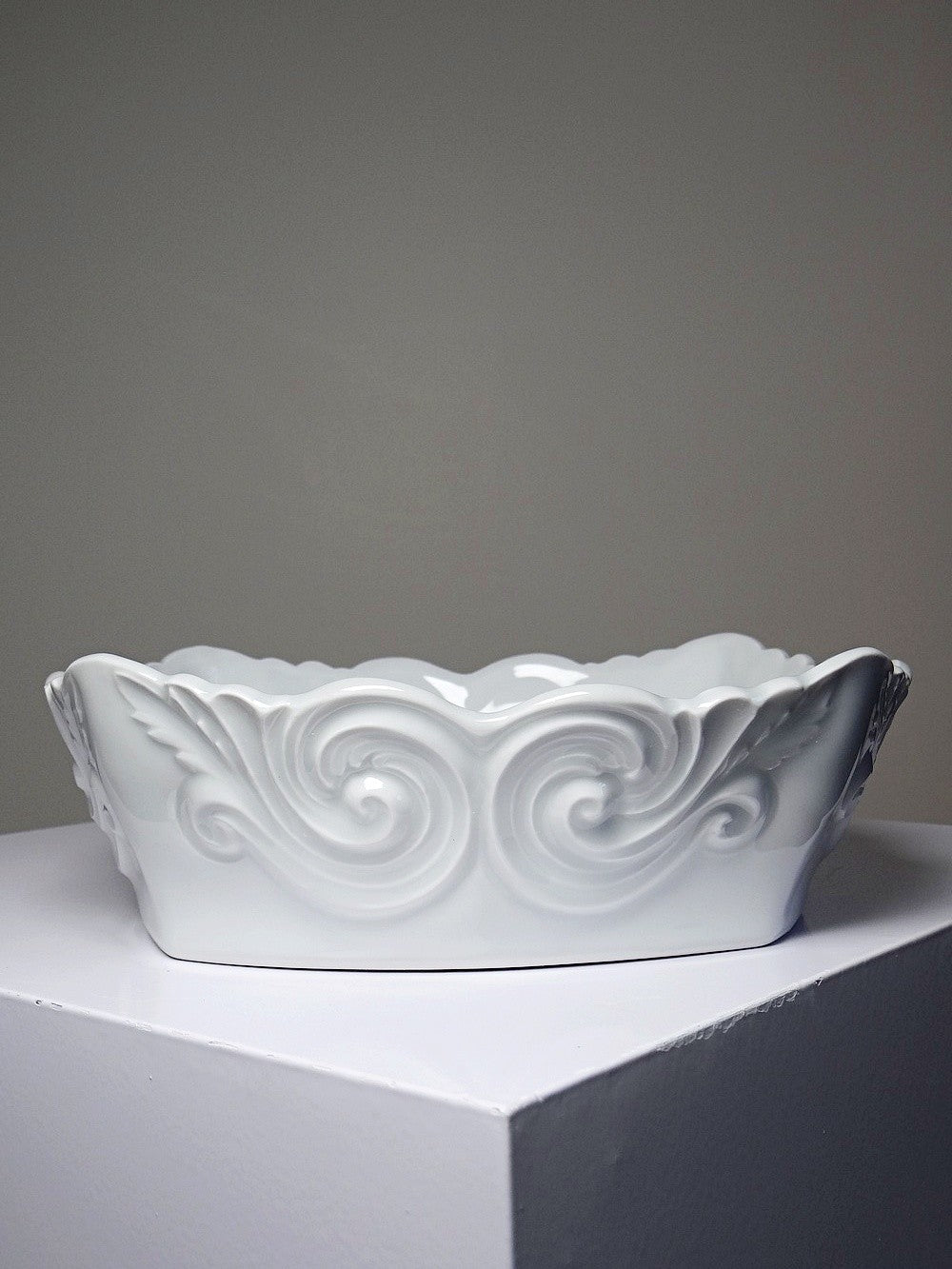 Vintage Schüssel von Limoges für Porzellan celadongrün