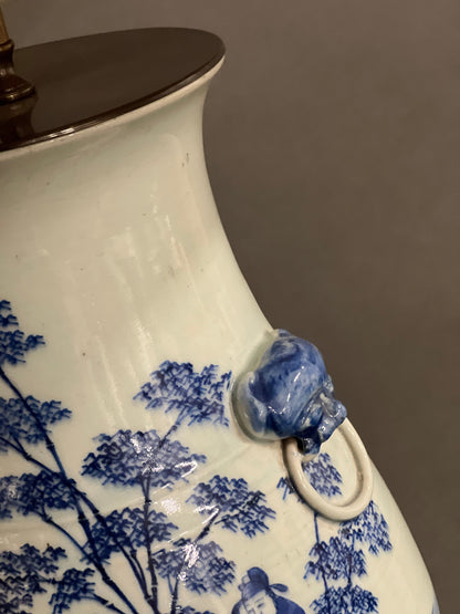 Vintage Chinesische Porzellanlampe Set von 2