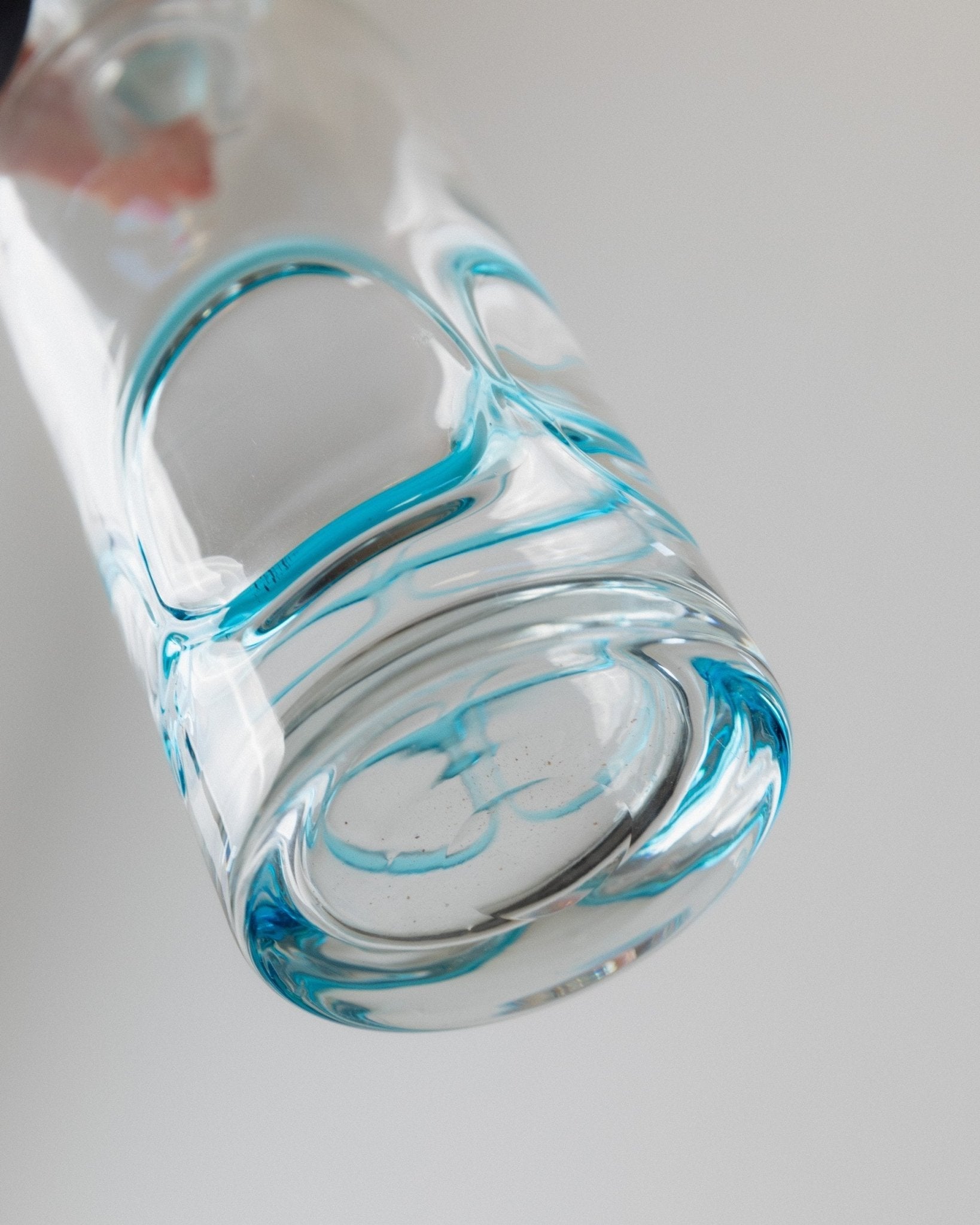 Vintage Glas Set von 9 Murano für Murano, klar mit blauen Details, Italien 1960er