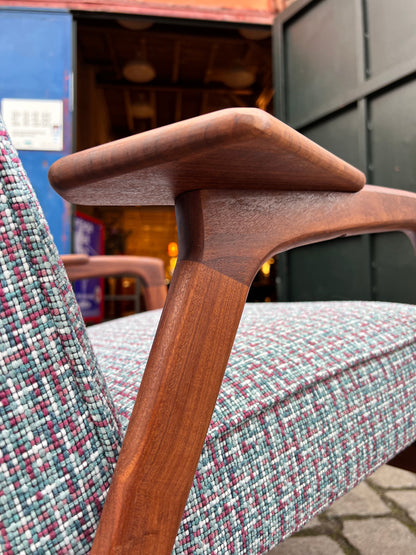 Vintage Lounge Chair Ruster von Yngve Ekström für Swedese, neu gepolstert