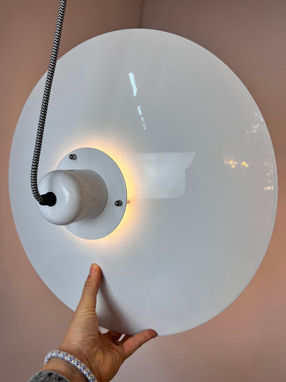 Lamellenlampe weiß Hochglanz