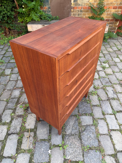 Vintage Teak Kommode aus Dänemark, 6 Schubladen