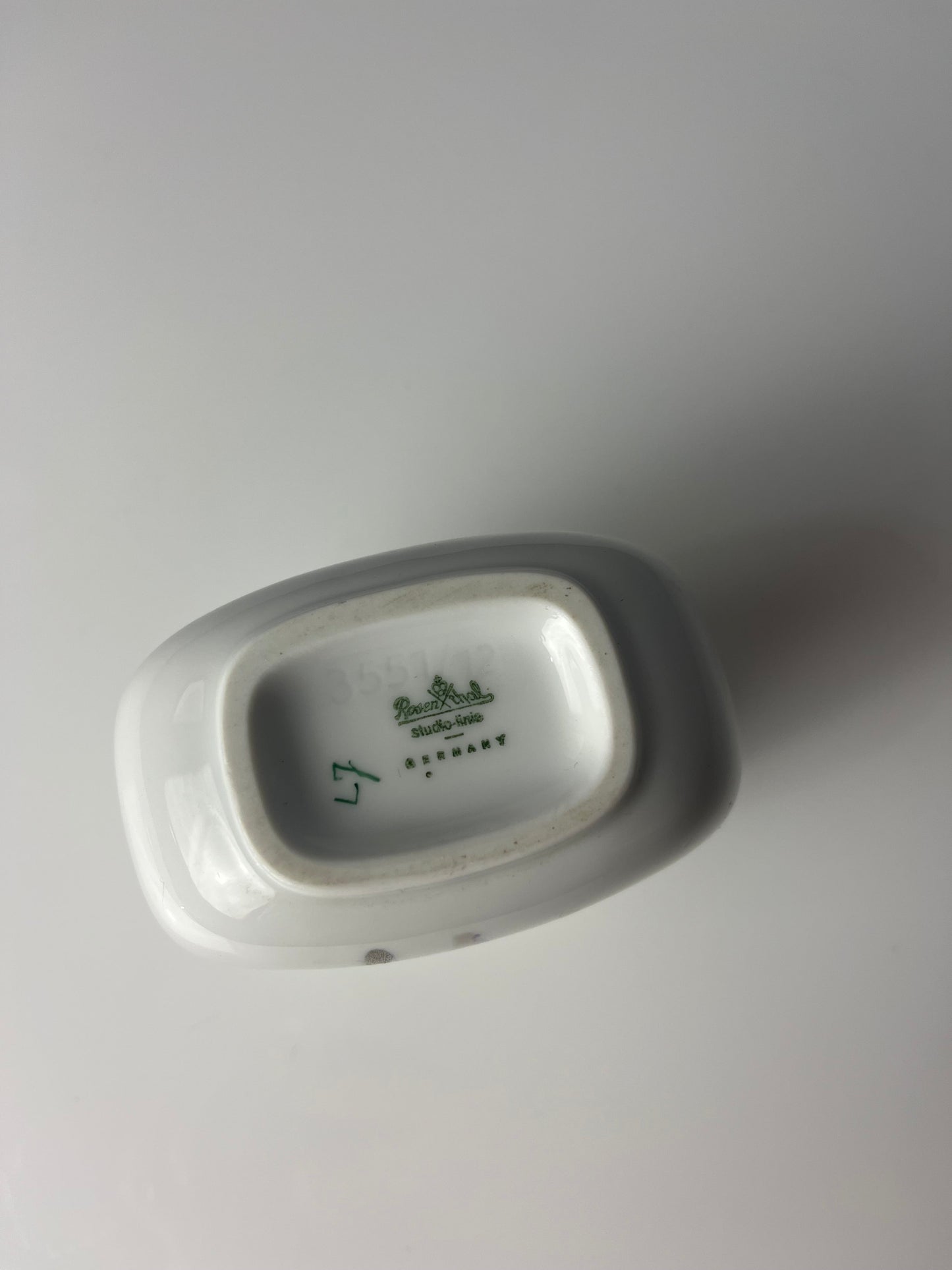 Vintage Vase Mini Vase von Rosenthal Studio Line weiß silber