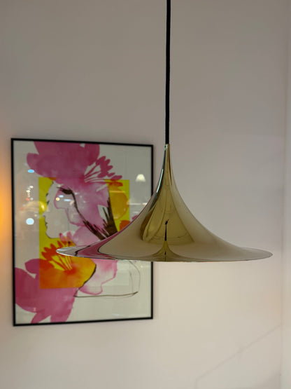 Hängeleuchte "Trompetenlampe" gold von Claus Bonderup und Torsten Thorup für Fog und Mørup