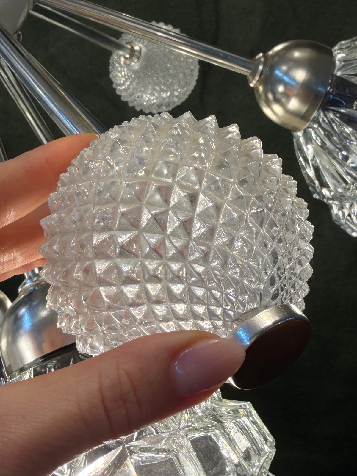 Sputnik Kronleuchter von Elektrofém ISZ, Space Age