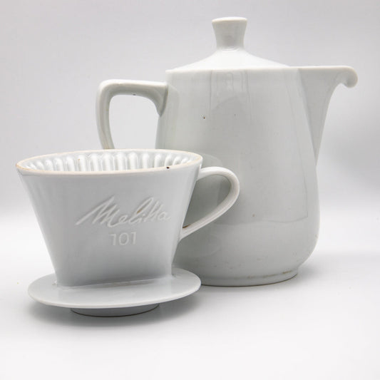 Vintage Kaffeekanne und Filter "Minden 0100" von Melitta
