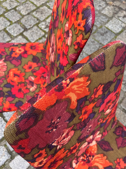 2x Drehstuhl rot floral von EKA Wohnmöbel