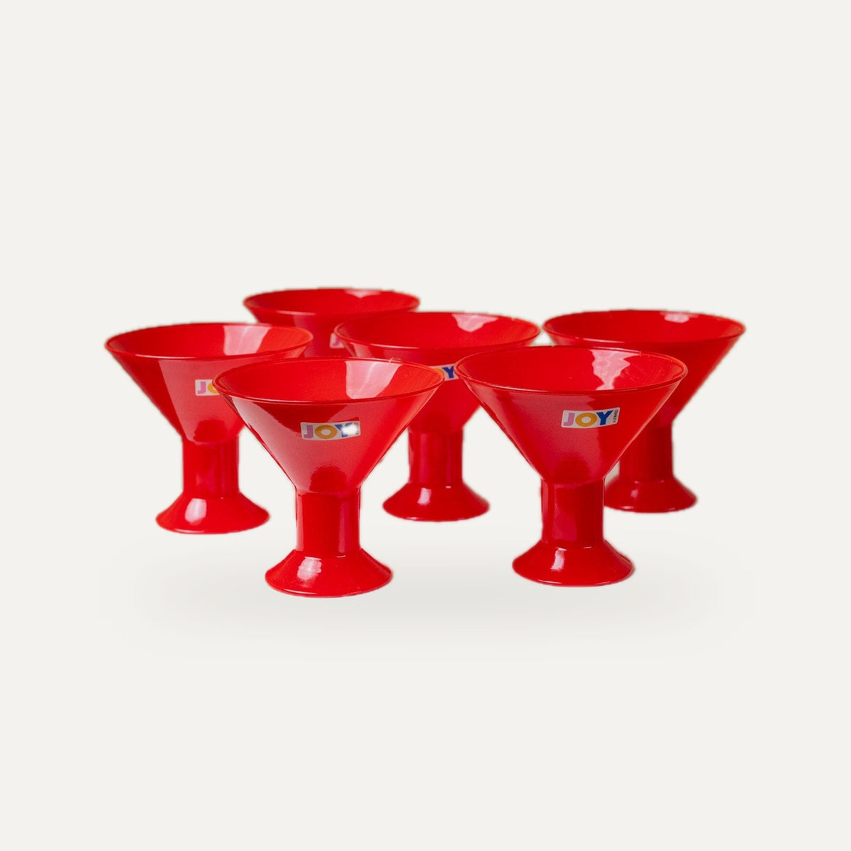 6 rote Trinkgläser – Joy von Leonardo im Memphis-Stil – 2nd home