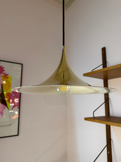 Hängeleuchte "Trompetenlampe" gold von Claus Bonderup und Torsten Thorup für Fog und Mørup