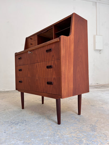 Vintage Sekretär Teak mit Spiegel aus Dänemark