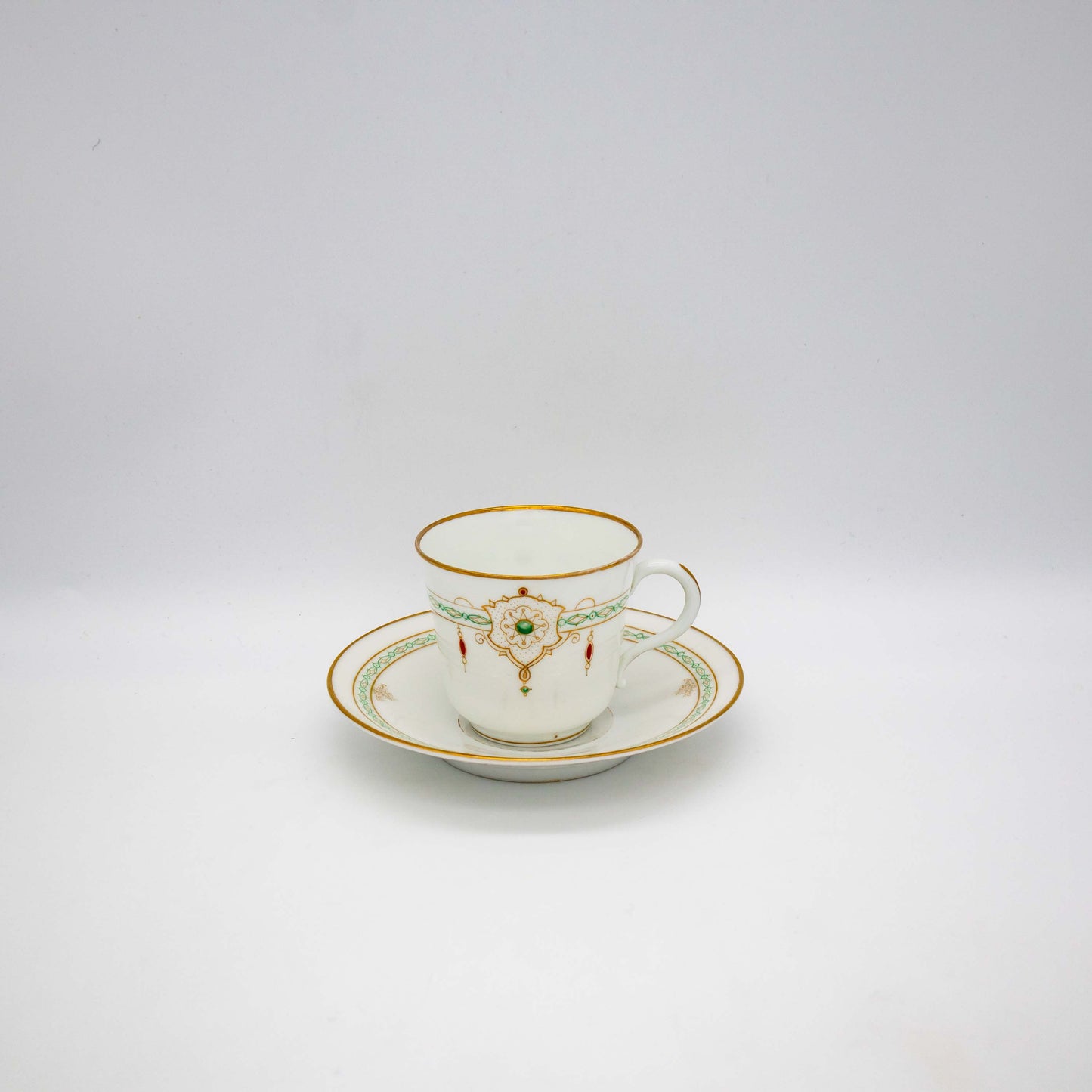 Vintage Porzellan Tasse mit Untertasse, Minton zugeschrieben, ø 7,5 cm