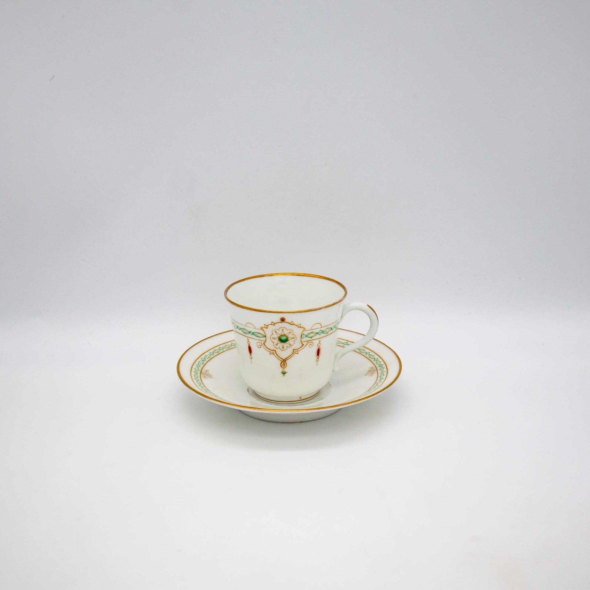Vintage Porzellan Tasse mit Untertasse, Minton zugeschrieben, ø 7,5 cm