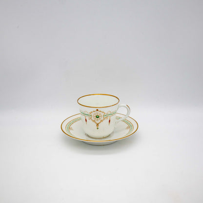 Vintage Porzellan Tasse mit Untertasse, Minton zugeschrieben, ø 7,5 cm