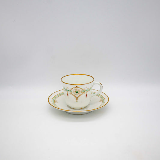 Vintage Porzellan Tasse mit Untertasse, Minton zugeschrieben, ø 7,5 cm