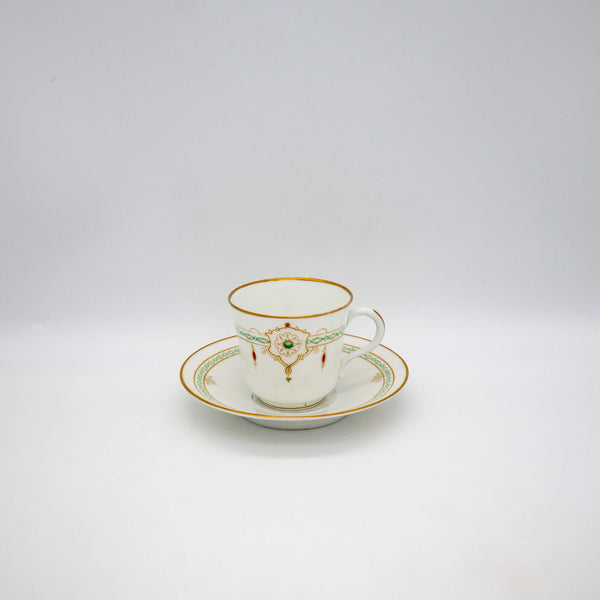 Vintage Porzellan Tasse mit Untertasse, Minton zugeschrieben, ø 7,5 cm