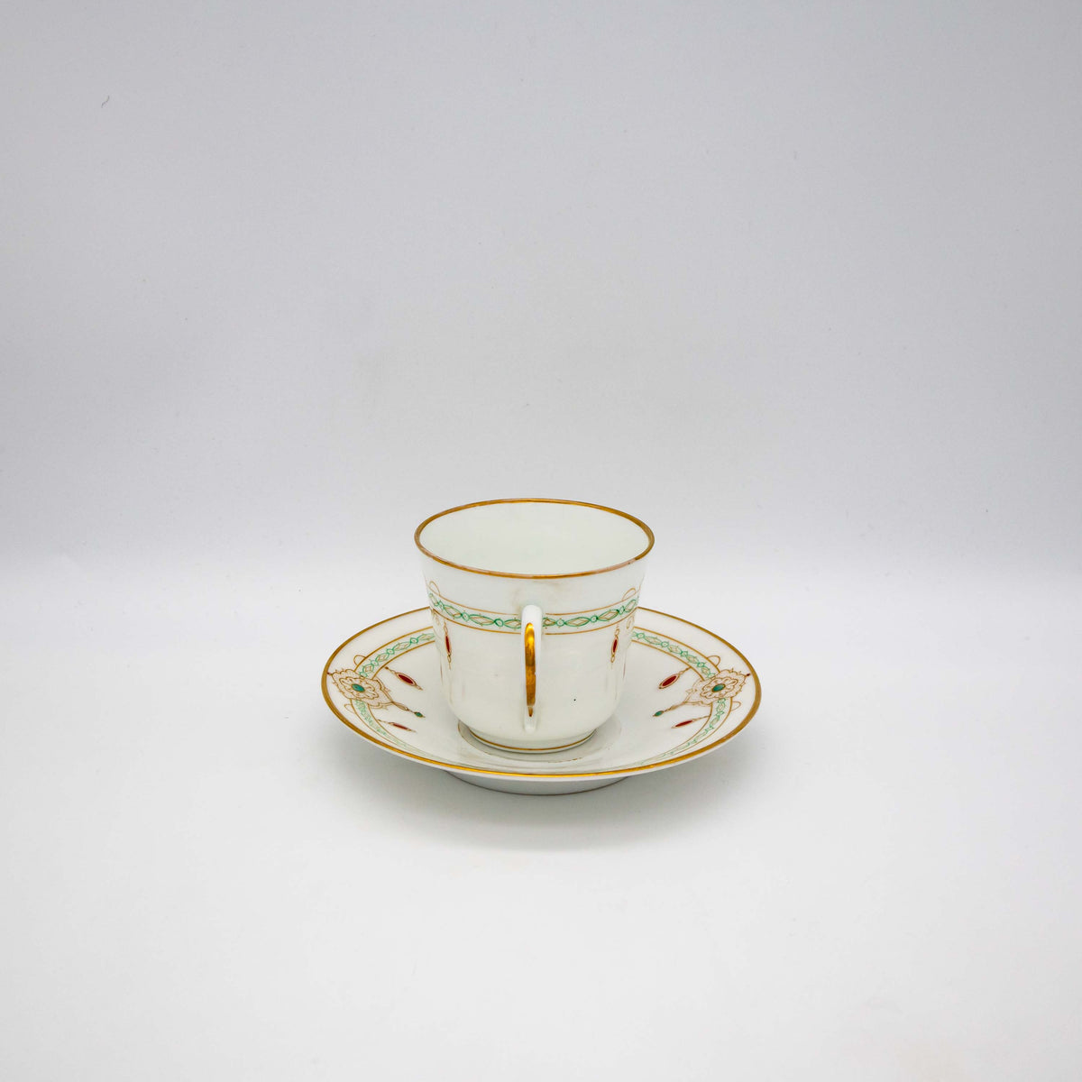 Vintage Porzellan Tasse mit Untertasse, Minton zugeschrieben, ø 7,5 cm