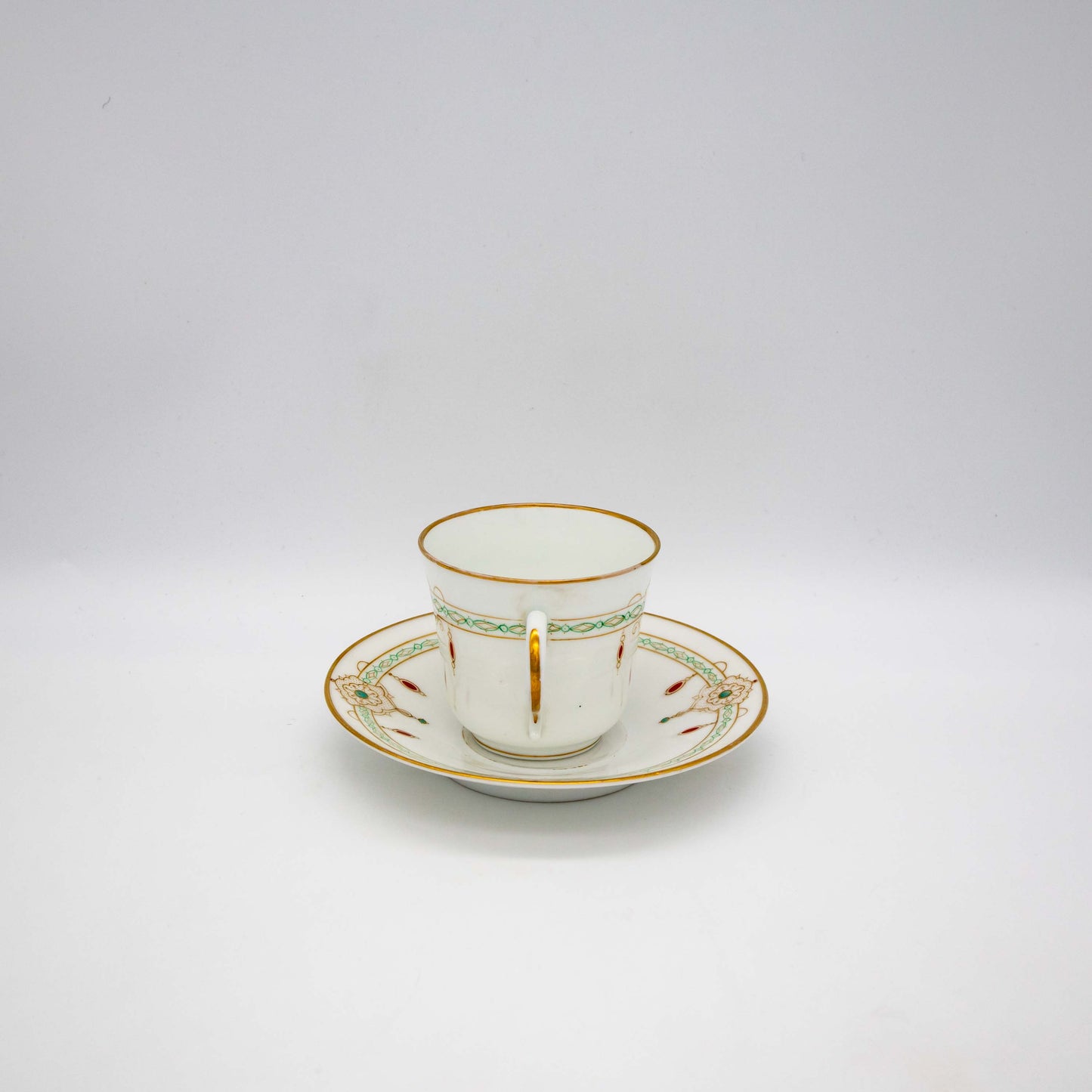 Vintage Porzellan Tasse mit Untertasse, Minton zugeschrieben, ø 7,5 cm