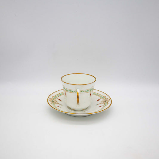 Vintage Porzellan Tasse mit Untertasse, Minton zugeschrieben, ø 7,5 cm
