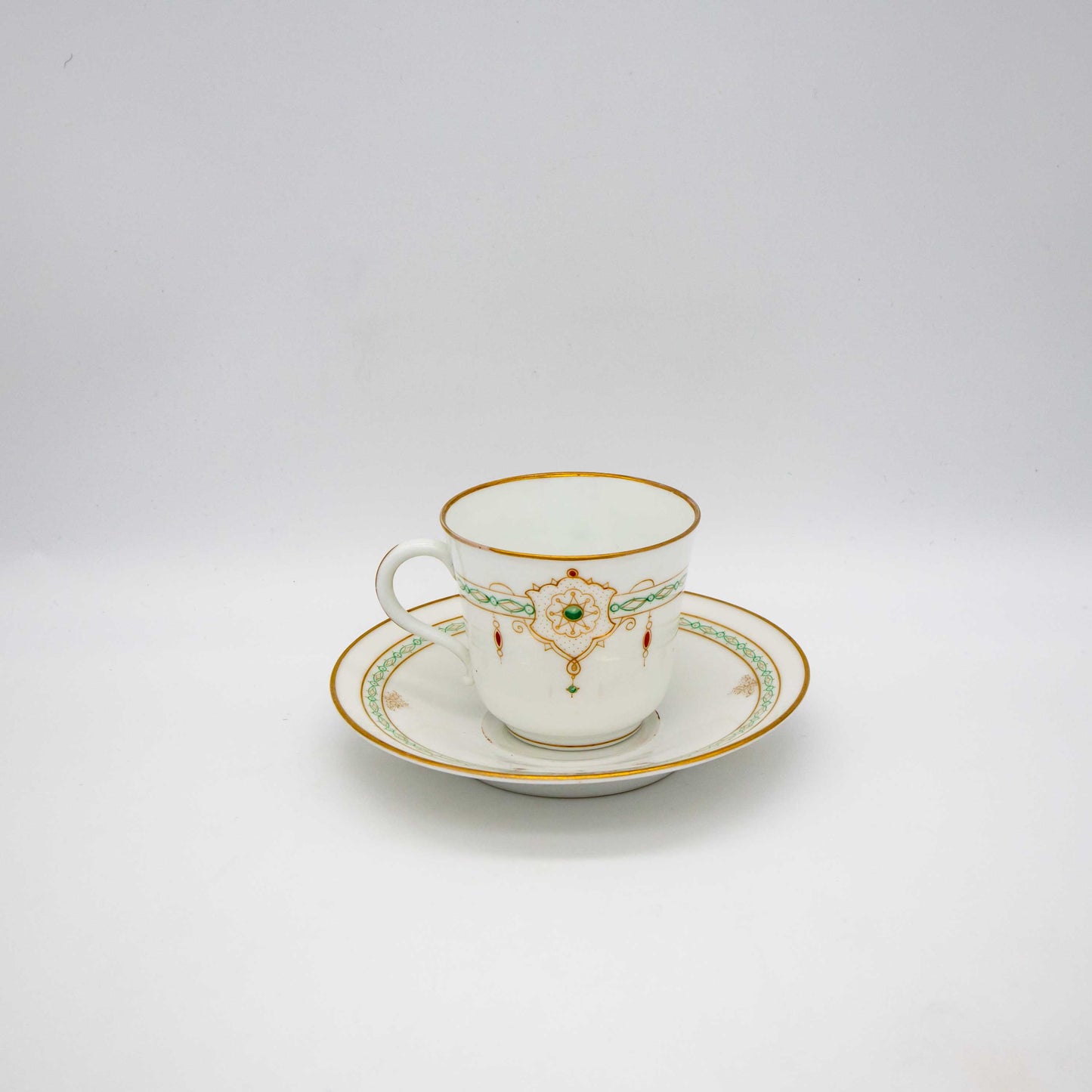 Vintage Porzellan Tasse mit Untertasse, Minton zugeschrieben, ø 7,5 cm