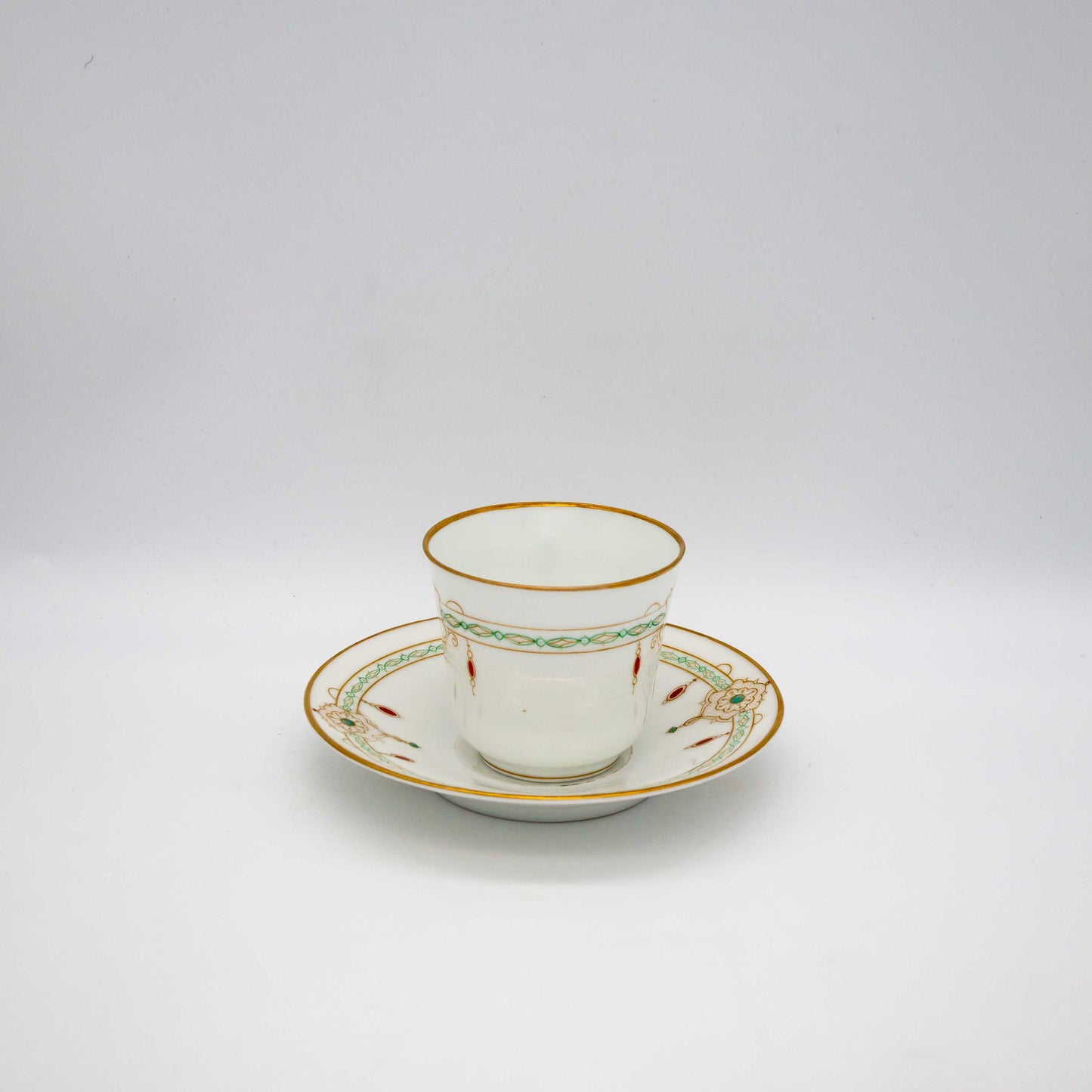 Vintage Porzellan Tasse mit Untertasse, Minton zugeschrieben, ø 7,5 cm
