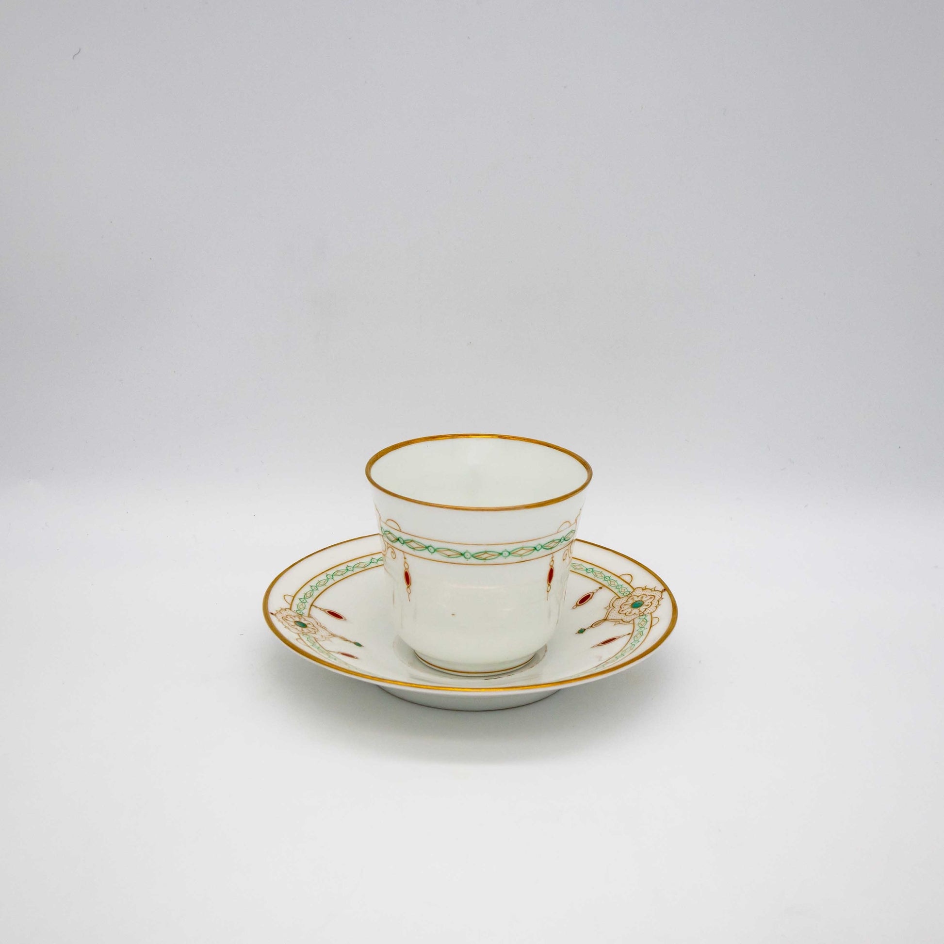 Vintage Porzellan Tasse mit Untertasse, Minton zugeschrieben, ø 7,5 cm