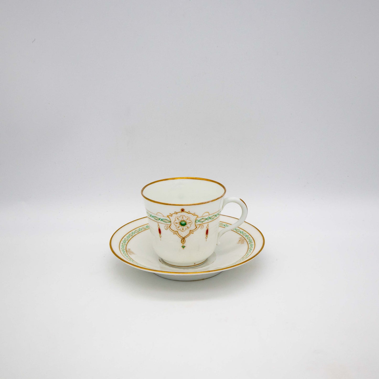 Vintage Porzellan Tasse mit Untertasse, Minton zugeschrieben, ø 7,5 cm