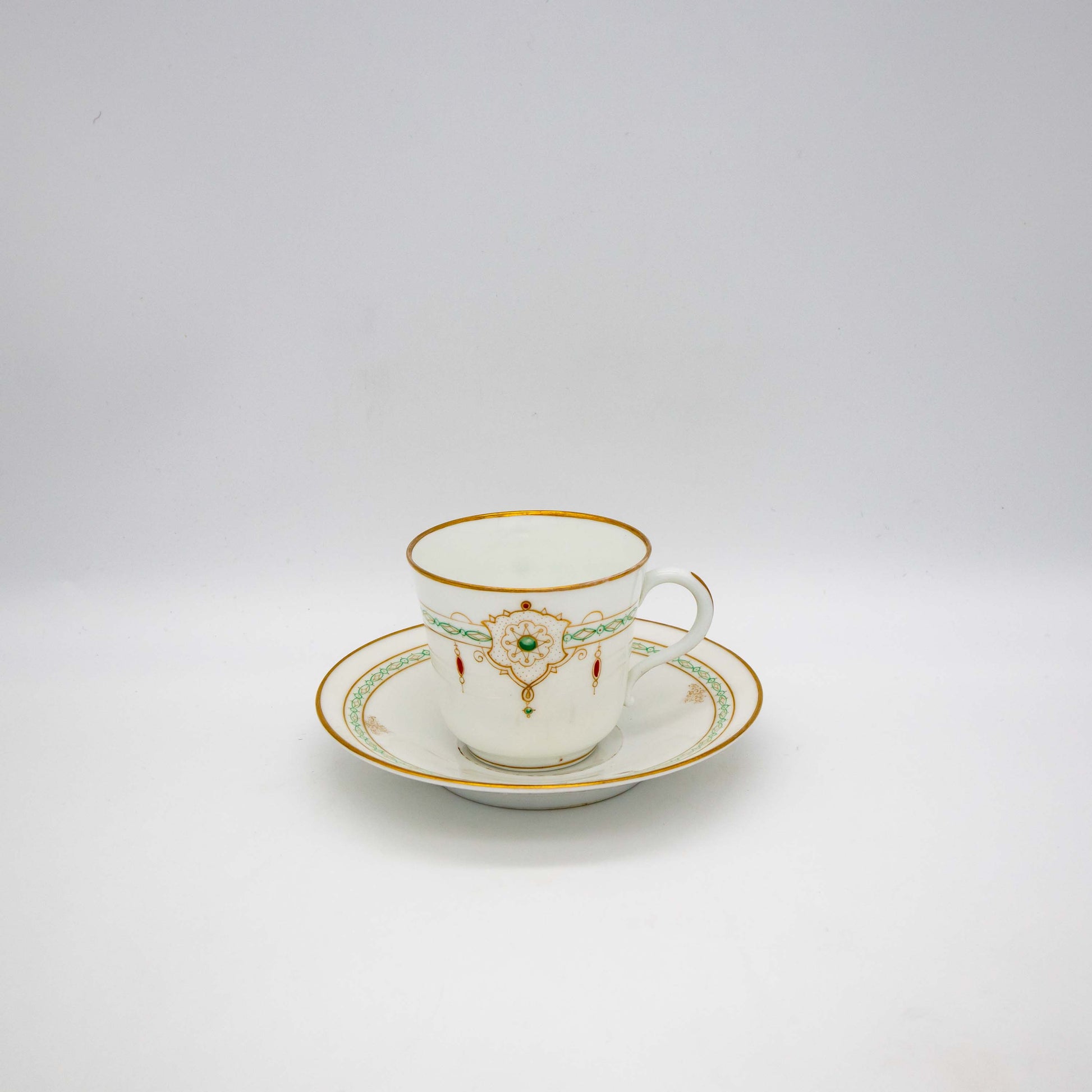 Vintage Porzellan Tasse mit Untertasse, Minton zugeschrieben, ø 7,5 cm