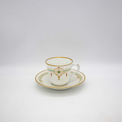 Vintage Porzellan Tasse mit Untertasse, Minton zugeschrieben, ø 7,5 cm