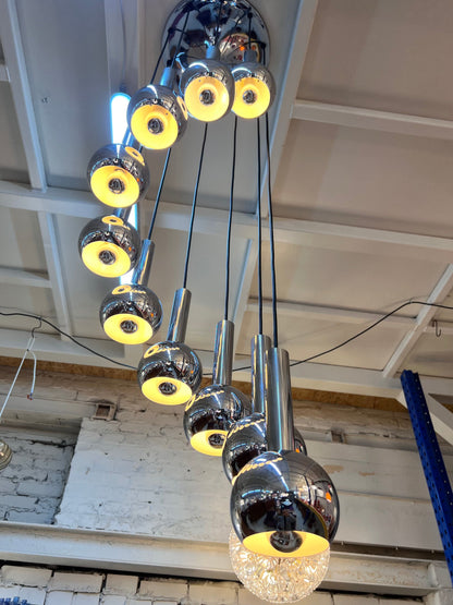 Lampe cascade vintage chromée par STAFF