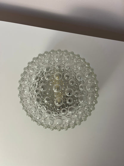 Vintage Wand- und Deckenlampe Kristallglas mit schwarzem Sockel von STAFF