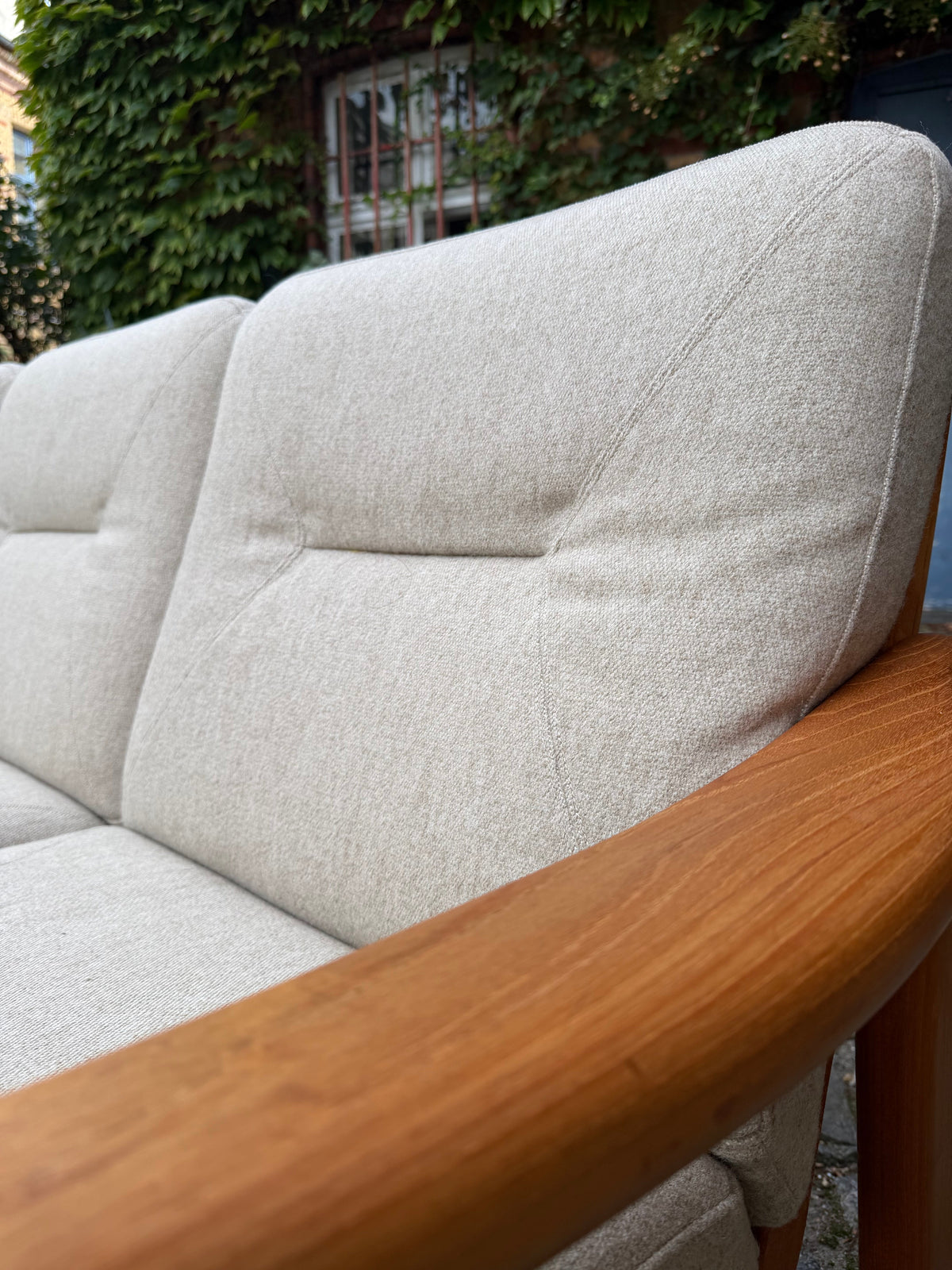 3-Sitzer Sofa Teak und Wolle von Holstebro Møbelfabrik
