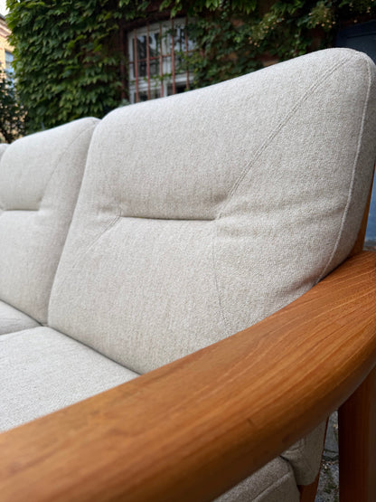 3-Sitzer Sofa Teak und Wolle von Holstebro Møbelfabrik