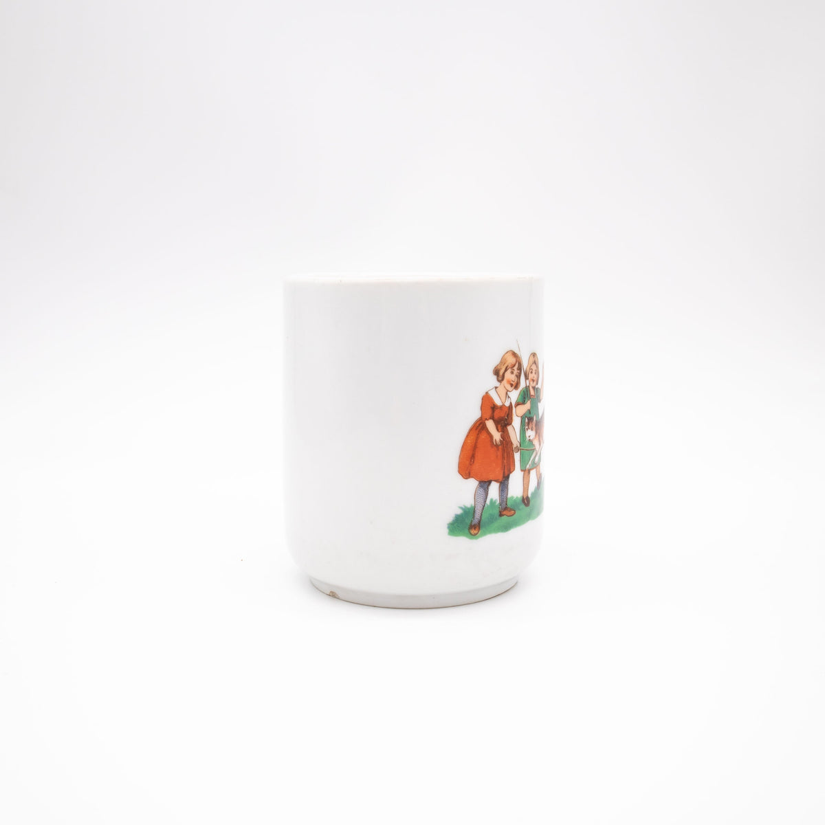 Vintage Kaffeehäferl mit Kinderspielen, Porzellan, Art Deco
