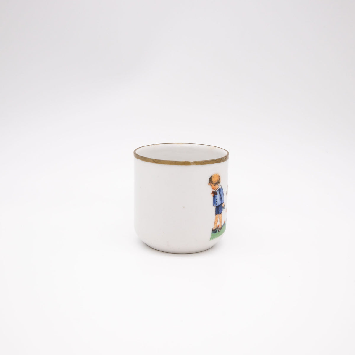 Vintage Mokkatasse Porzellan "Blumenpflückende Kinder" Art Deco
