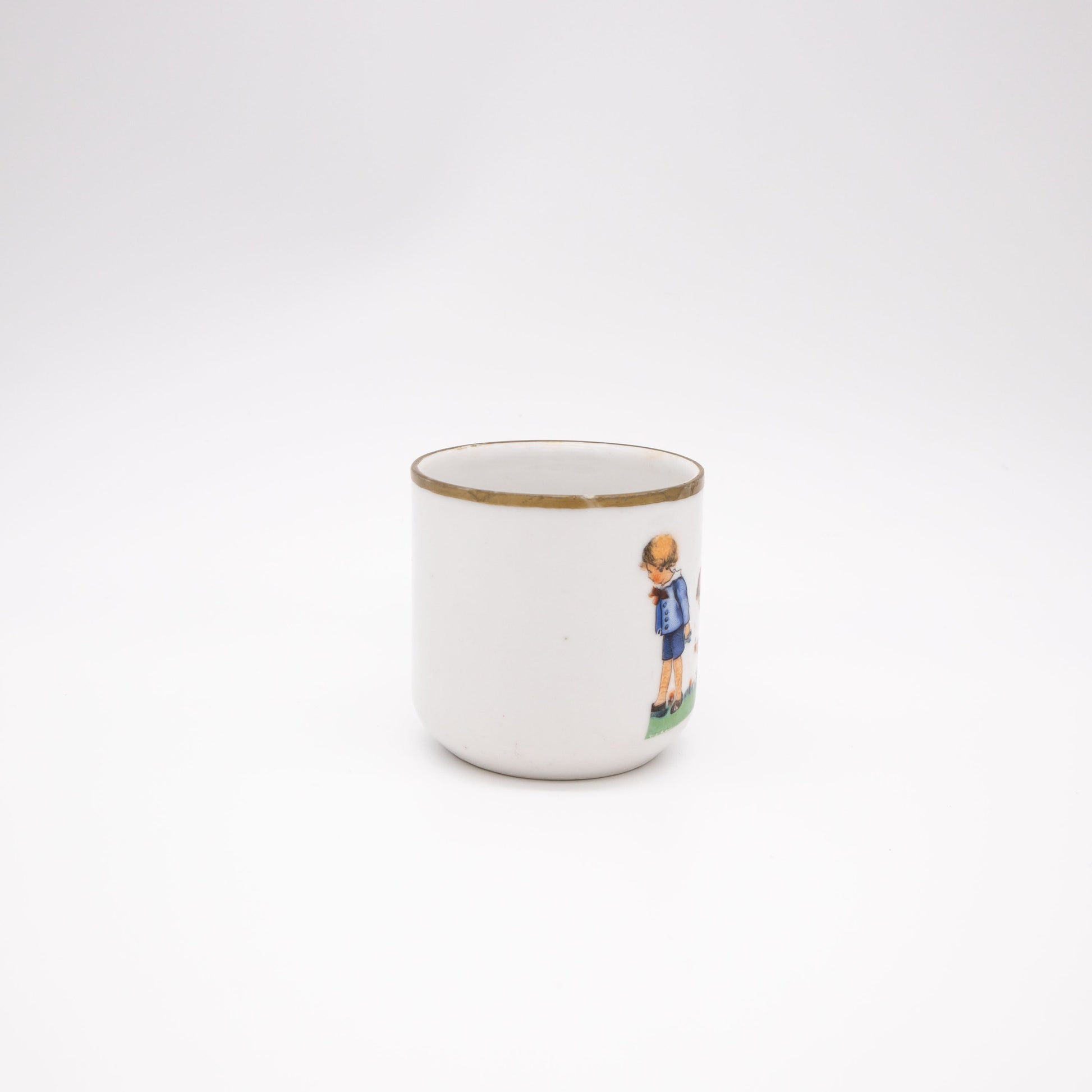 Vintage Mokkatasse Porzellan "Blumenpflückende Kinder" Art Deco