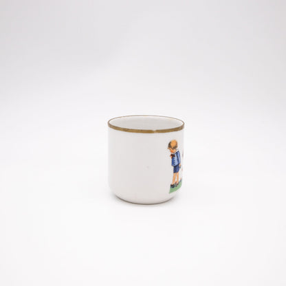 Vintage Mokkatasse Porzellan "Blumenpflückende Kinder" Art Deco