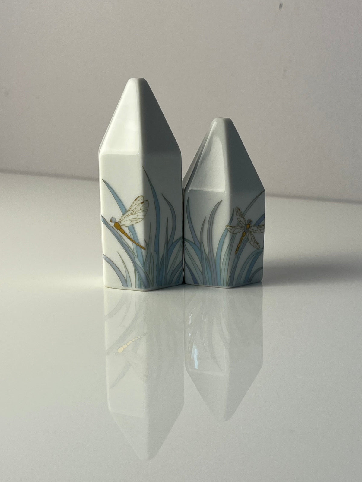 Vintage Set Salz und Pfefferstreuer Polygon Libelle von Tapio Wirkkala für Rosenthal