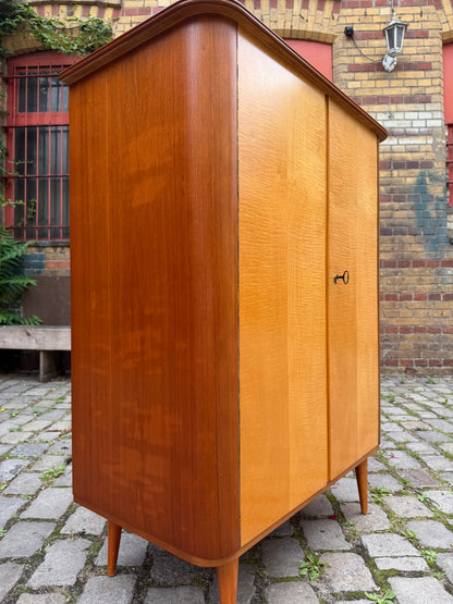 Vintage Wäscheschrank Ahorn und Nussbaum, Mid-Century Deutschland