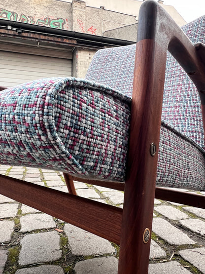 Vintage Lounge Chair Ruster von Yngve Ekström für Swedese, neu gepolstert