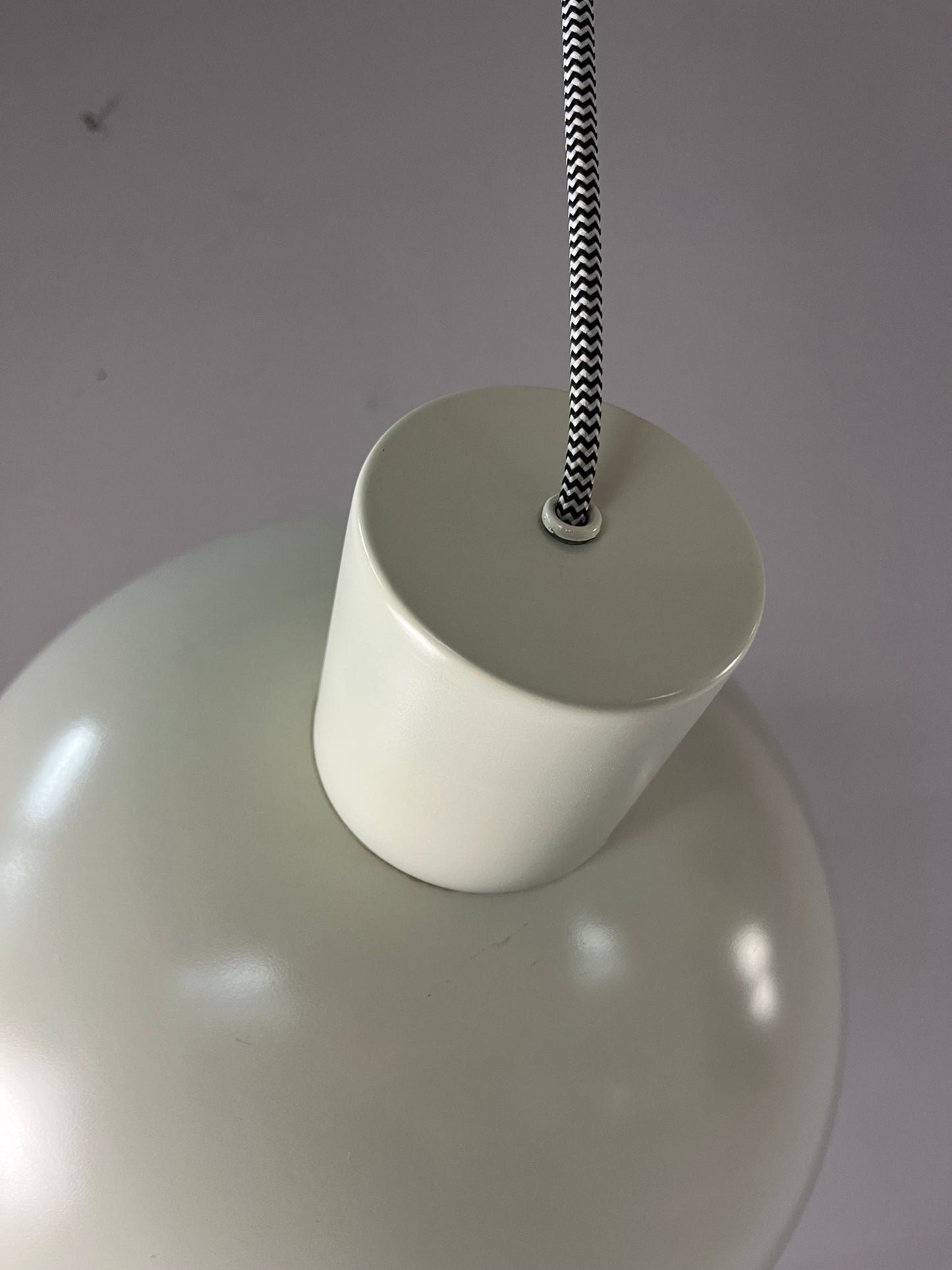 Vintage Hängelampe Bunker weiß von Jo Hammerborg für Fog und Mørup