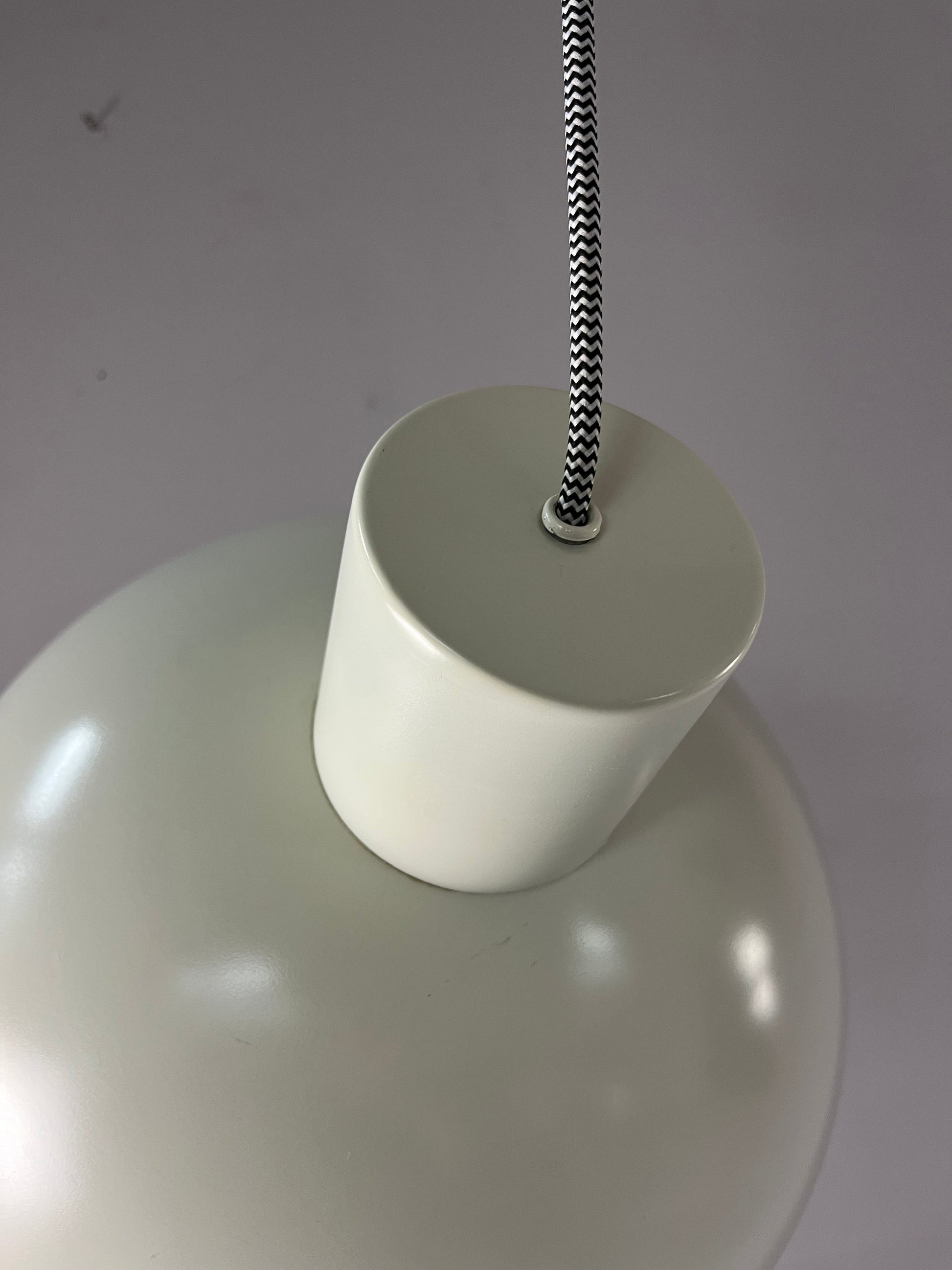 Vintage Hängelampe Bunker weiß von Jo Hammerborg für Fog und Mørup