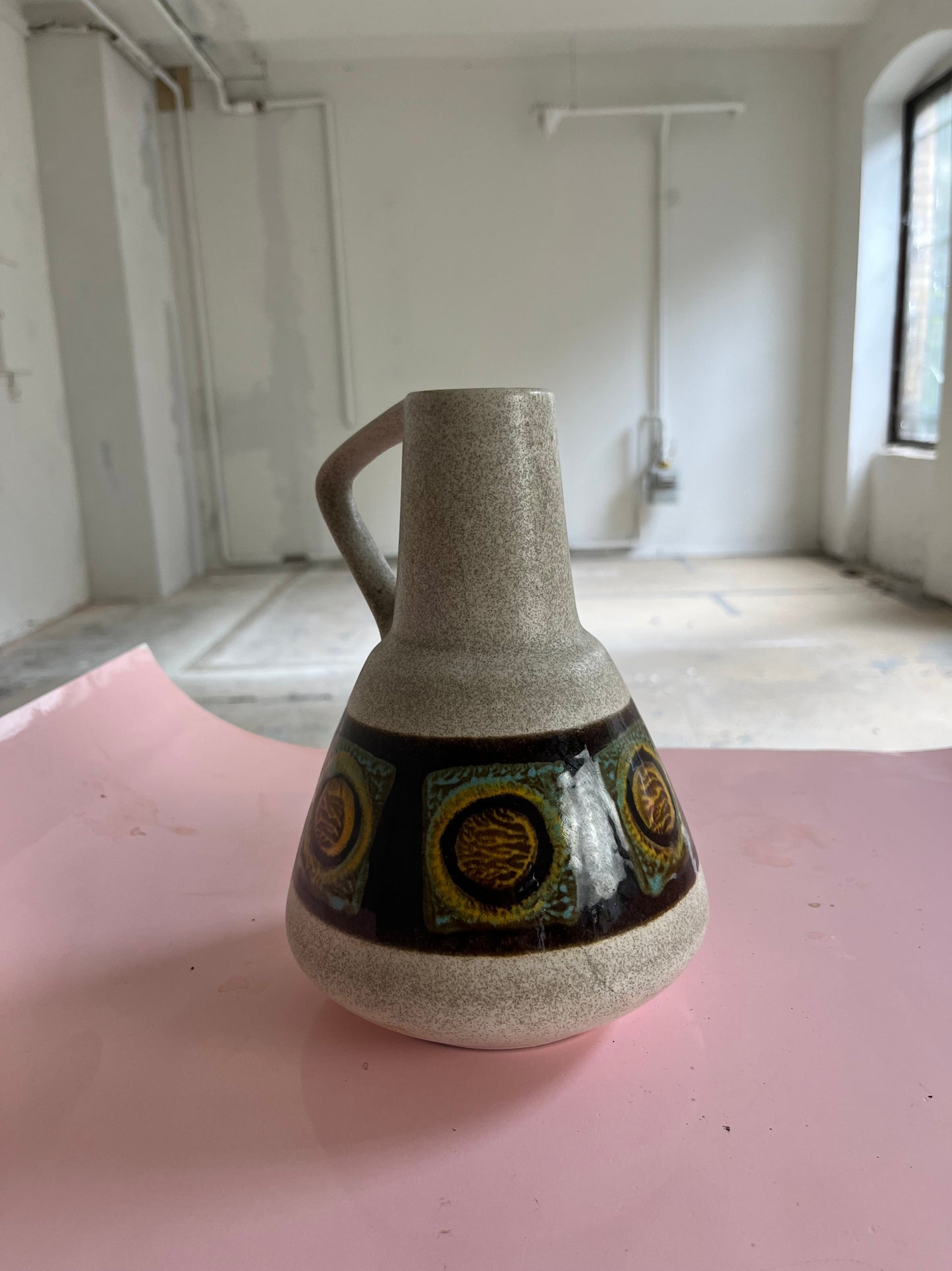 Vintage vase 310-22 beige brown by Dümler and Breiden